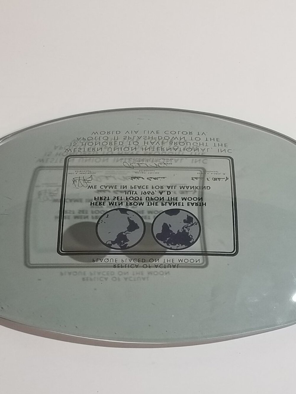 Vintage Apollo 11 Moon Landing Western Union Commemorative Dish 1969 NASA - Picture 9 of 12